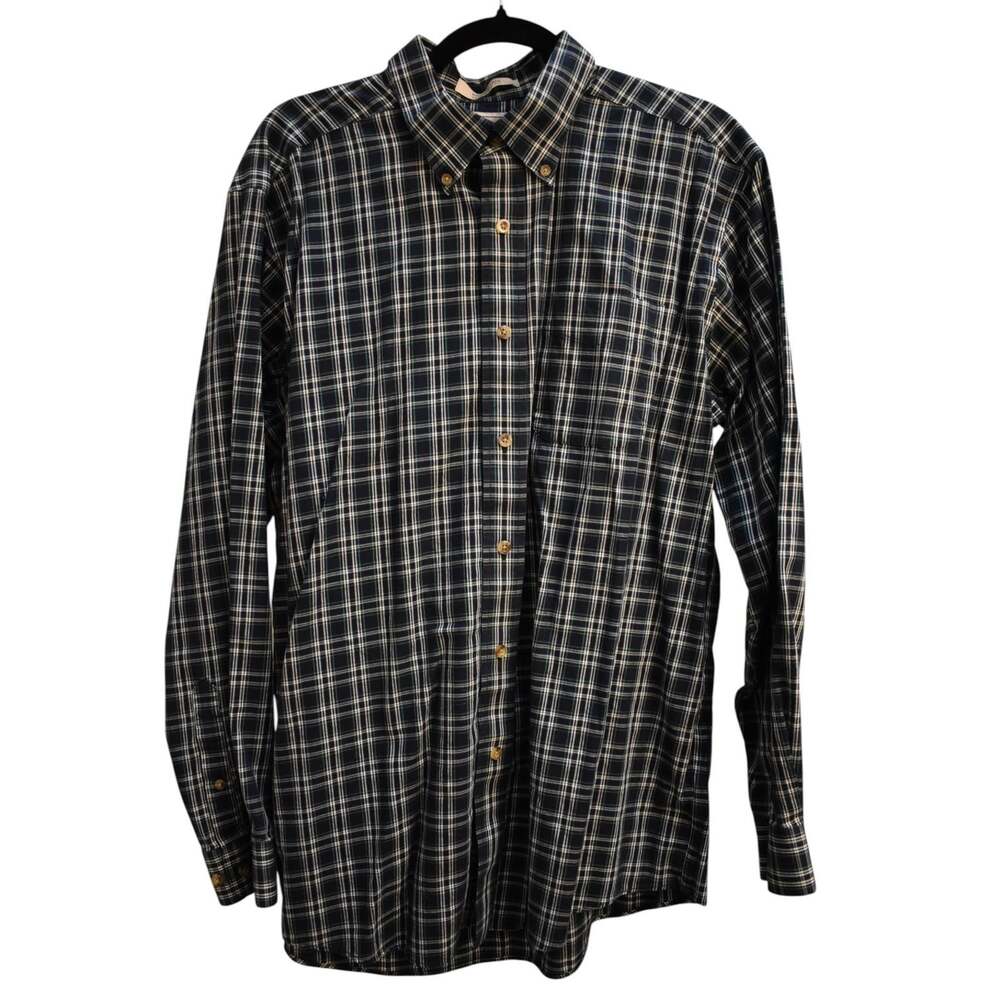L.L. BEAN Button Down Long Sleeve Shirt 503307 - Tartan - Mens Large